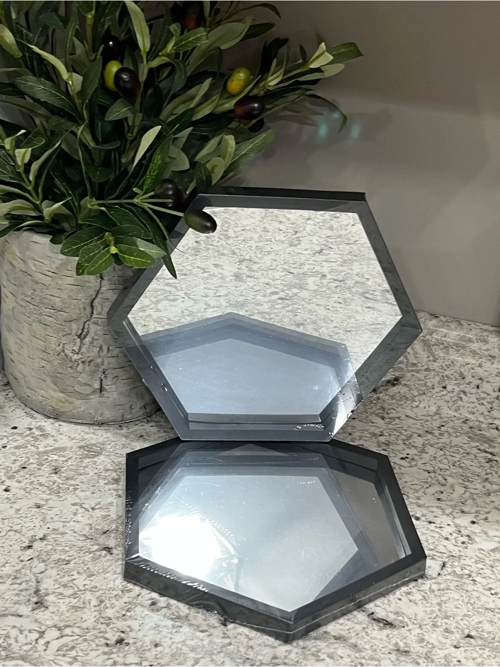 Hexagon Mirror Set (Black) 🪞🆕🪞